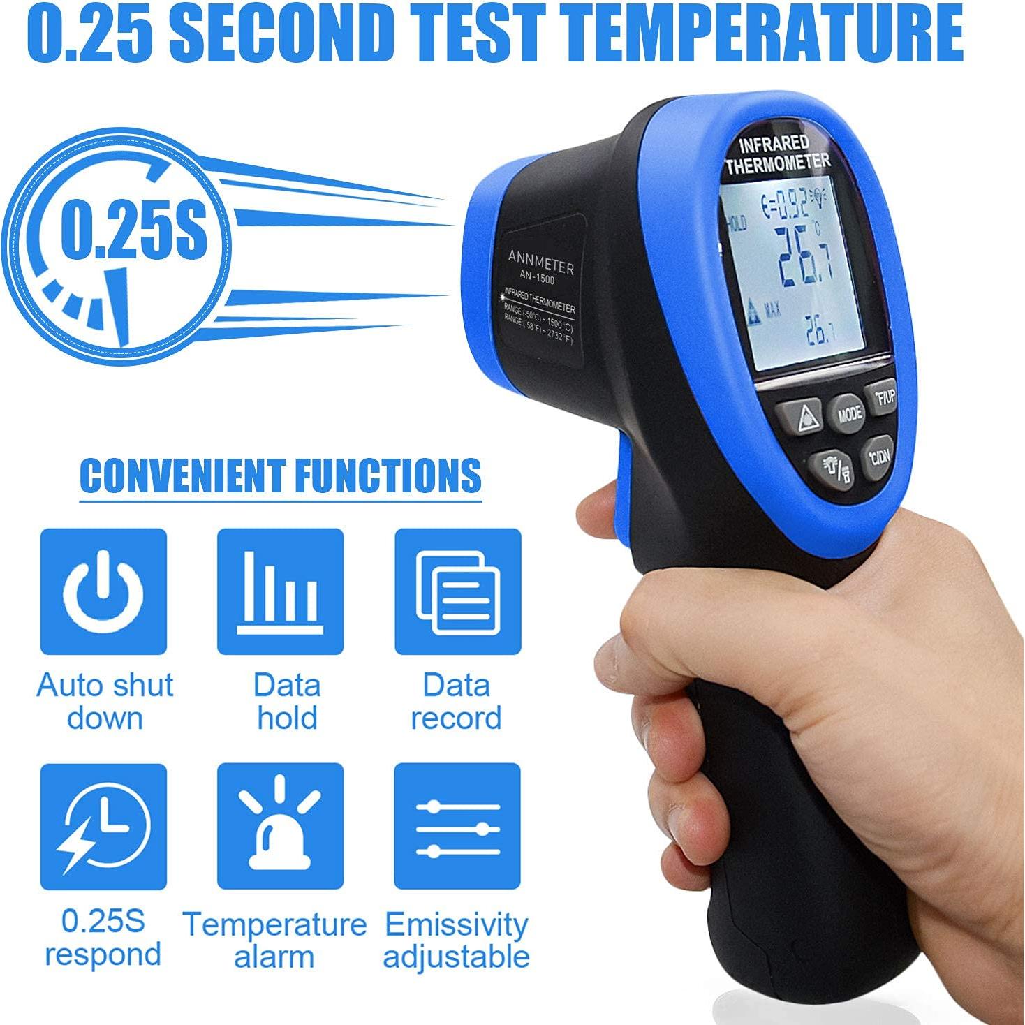 Termómetro Infrarrojo Digital AIOMEST AI-1500 -50~1500°C