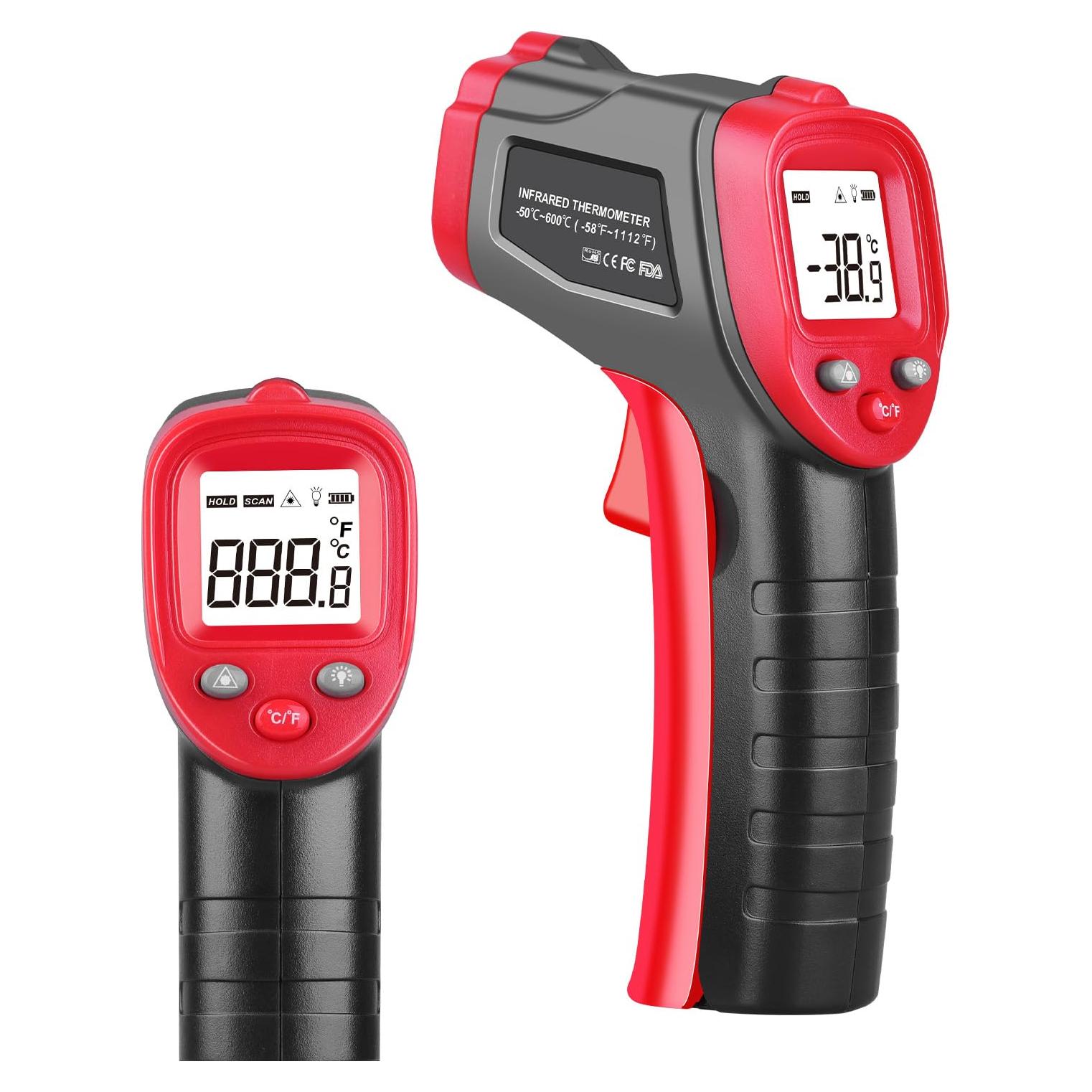 Pistola Termómetro Infrarrojo XRCLIF -50°C a 600°C Precisión 1.5%