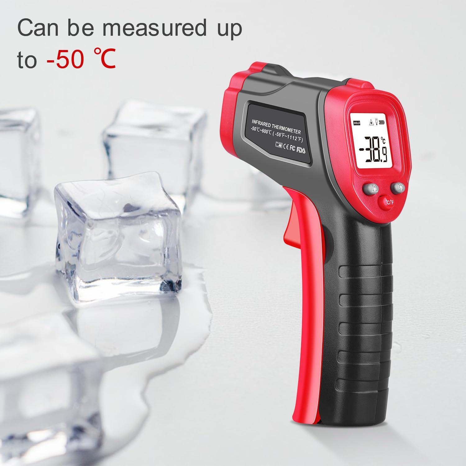 Pistola Termómetro Infrarrojo XRCLIF -50°C a 600°C Precisión 1.5%