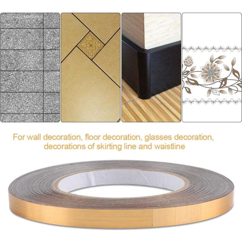 Cinta decorativa autoadhesiva Aramox 1cm x 50m dorada