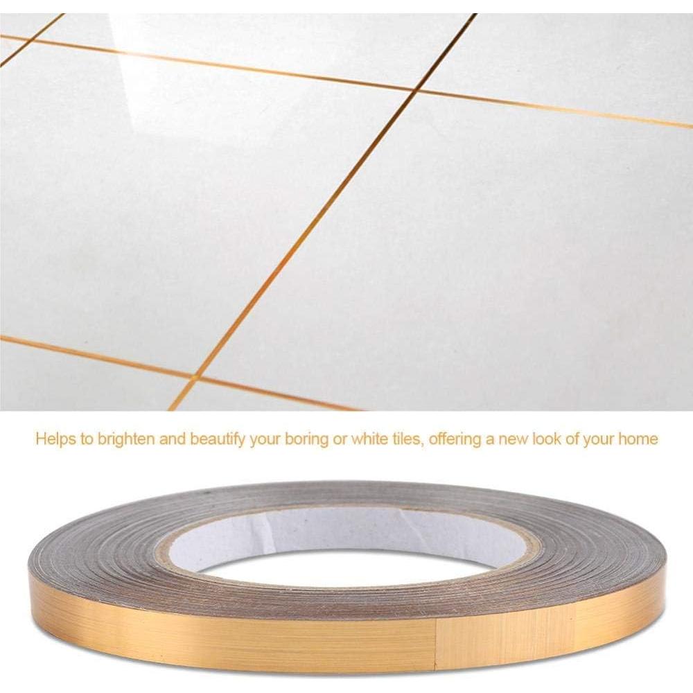 Cinta decorativa autoadhesiva Aramox 1cm x 50m dorada