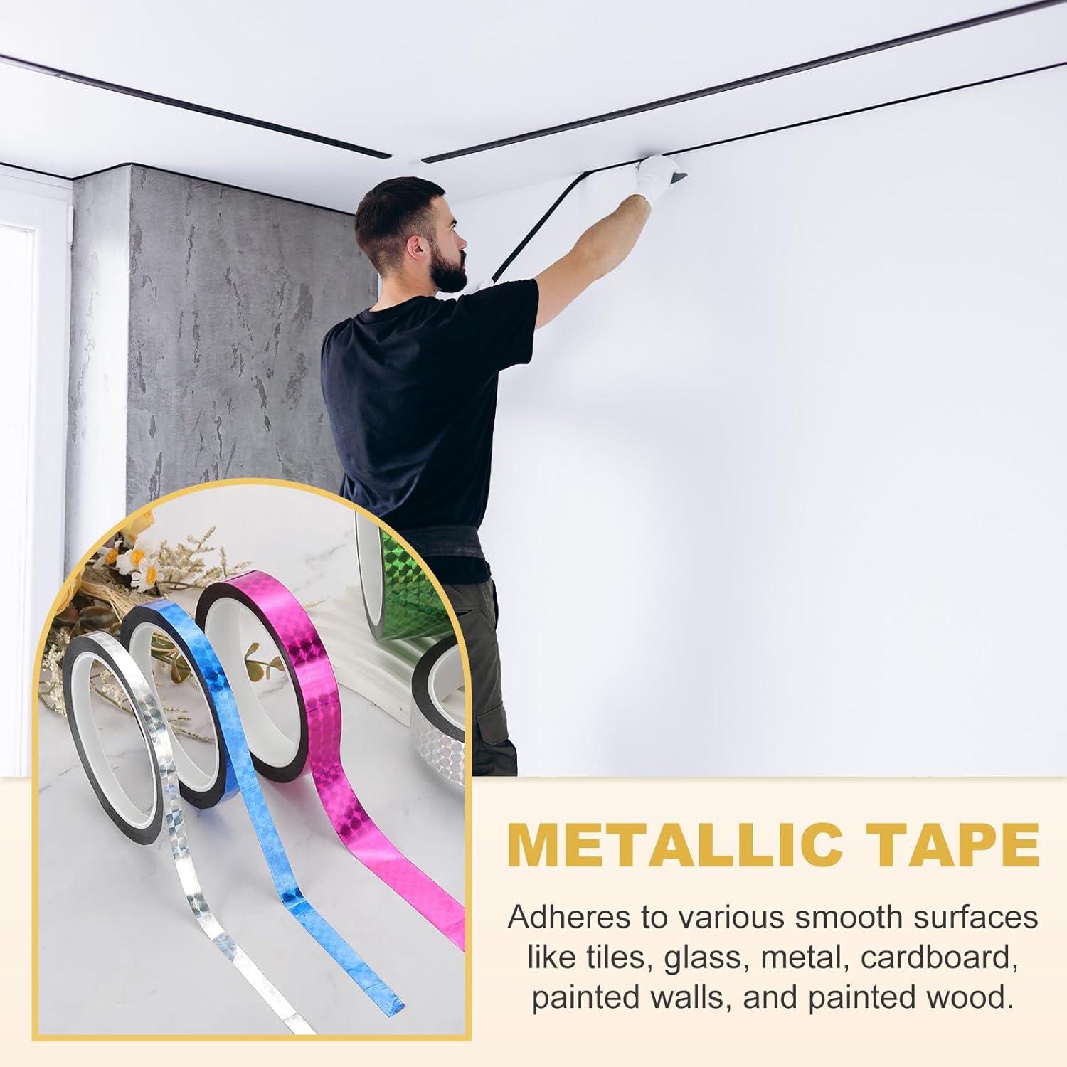 Cinta adhesiva espejo dorado PATIKIL 5 mm x 50 m para manualidades