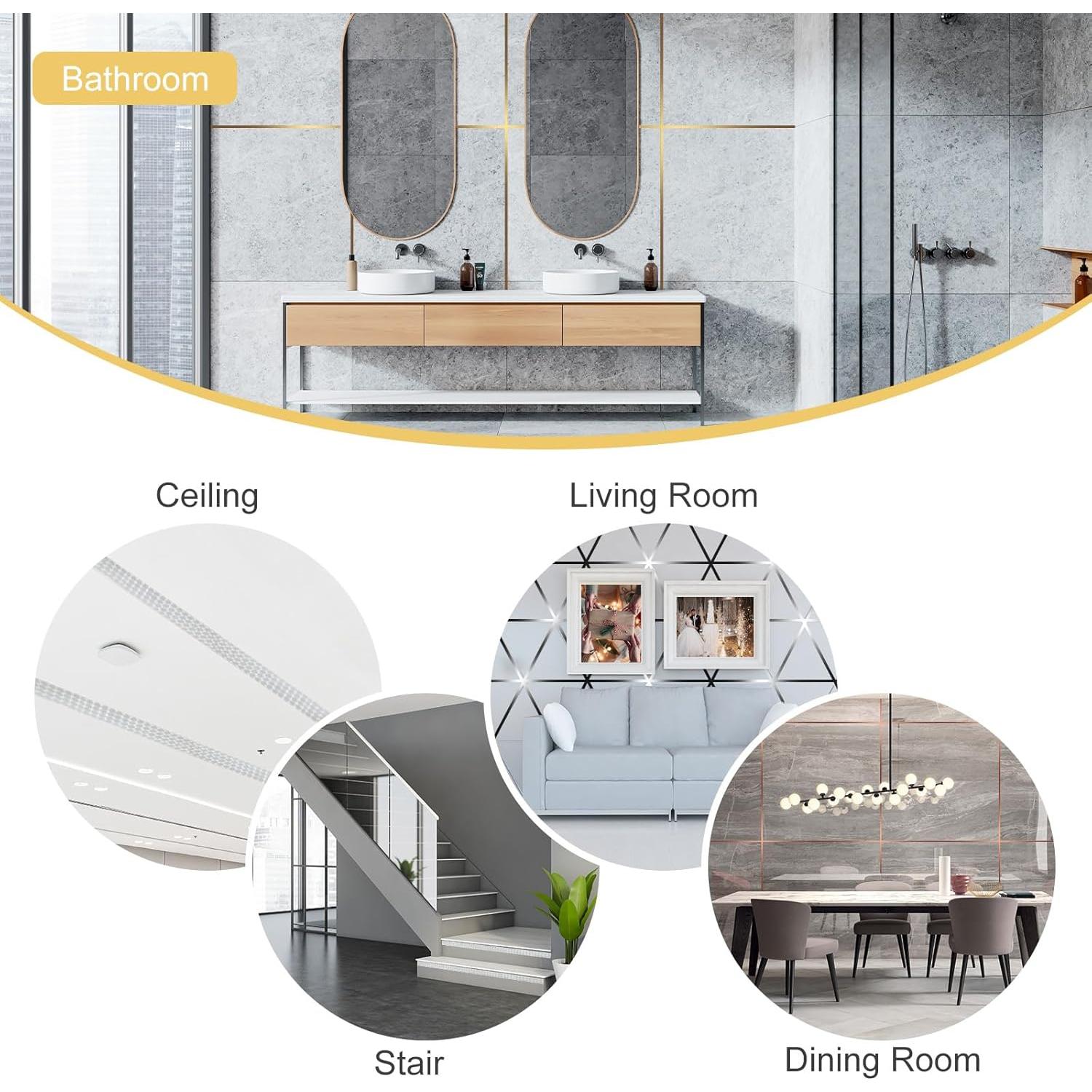 Cinta adhesiva espejo dorado PATIKIL 5 mm x 50 m para manualidades