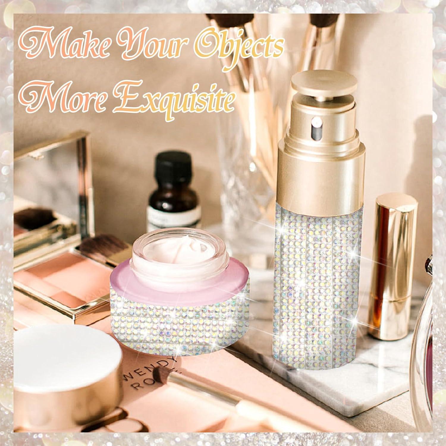 Cinta de Rincón FULZTEY 4 Rollos 0.9 cm Piedras Preciosas 2 mm