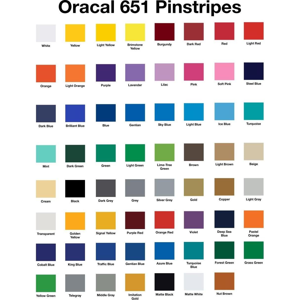 Cinta de Rayas de Vinilo ORACAL 651 1/4" Negro 45.72 m