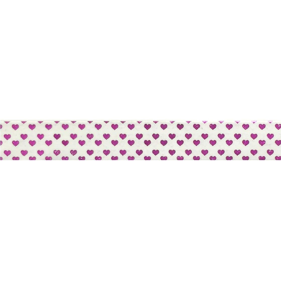 Cinta de Enmascarar Washi Wrapables 15mm x 10m Corazones Morados