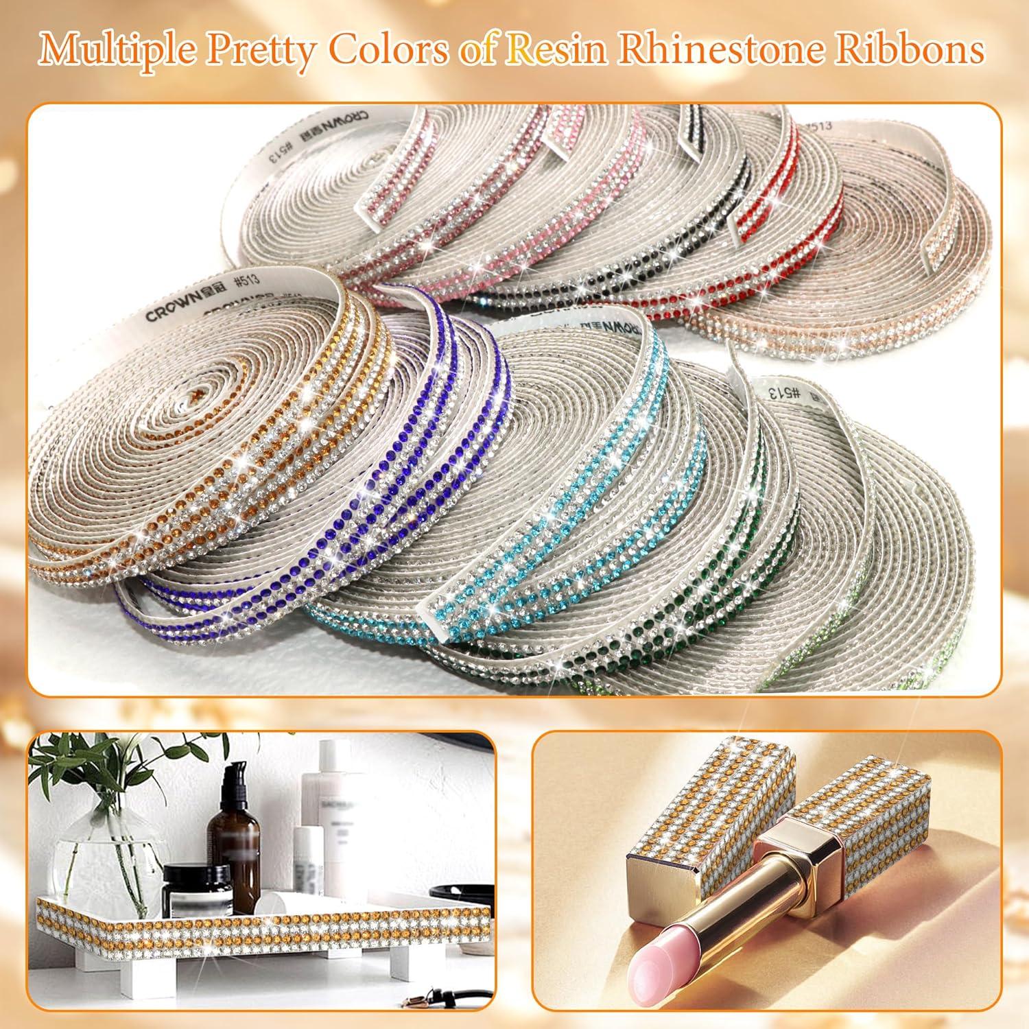 Cinta de Strass Brillante FULZTEY 4 Filas 3.66m Dorado