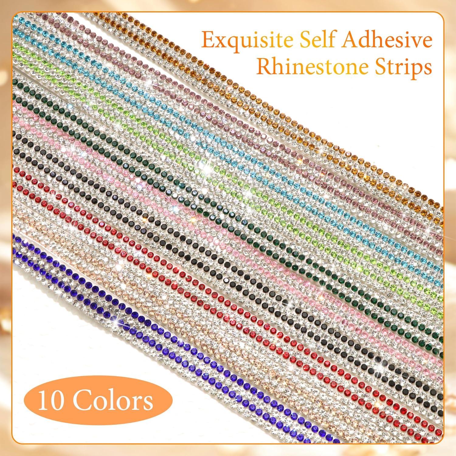 Cinta de Strass Brillante FULZTEY 4 Filas 3.66m Dorado