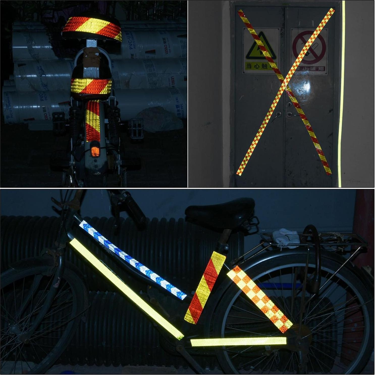 Cinta Reflectante Autoadhesiva PATIKIL 5 cm x 3 m Amarillo