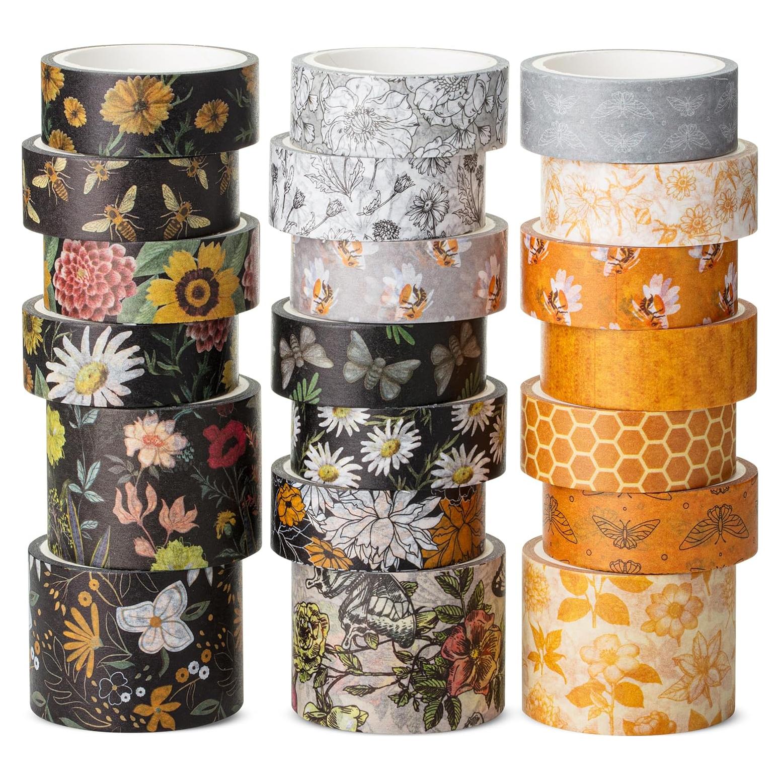 Juego de Cinta Washi Mr. Pen 20 Rollos Colmenas Doradas