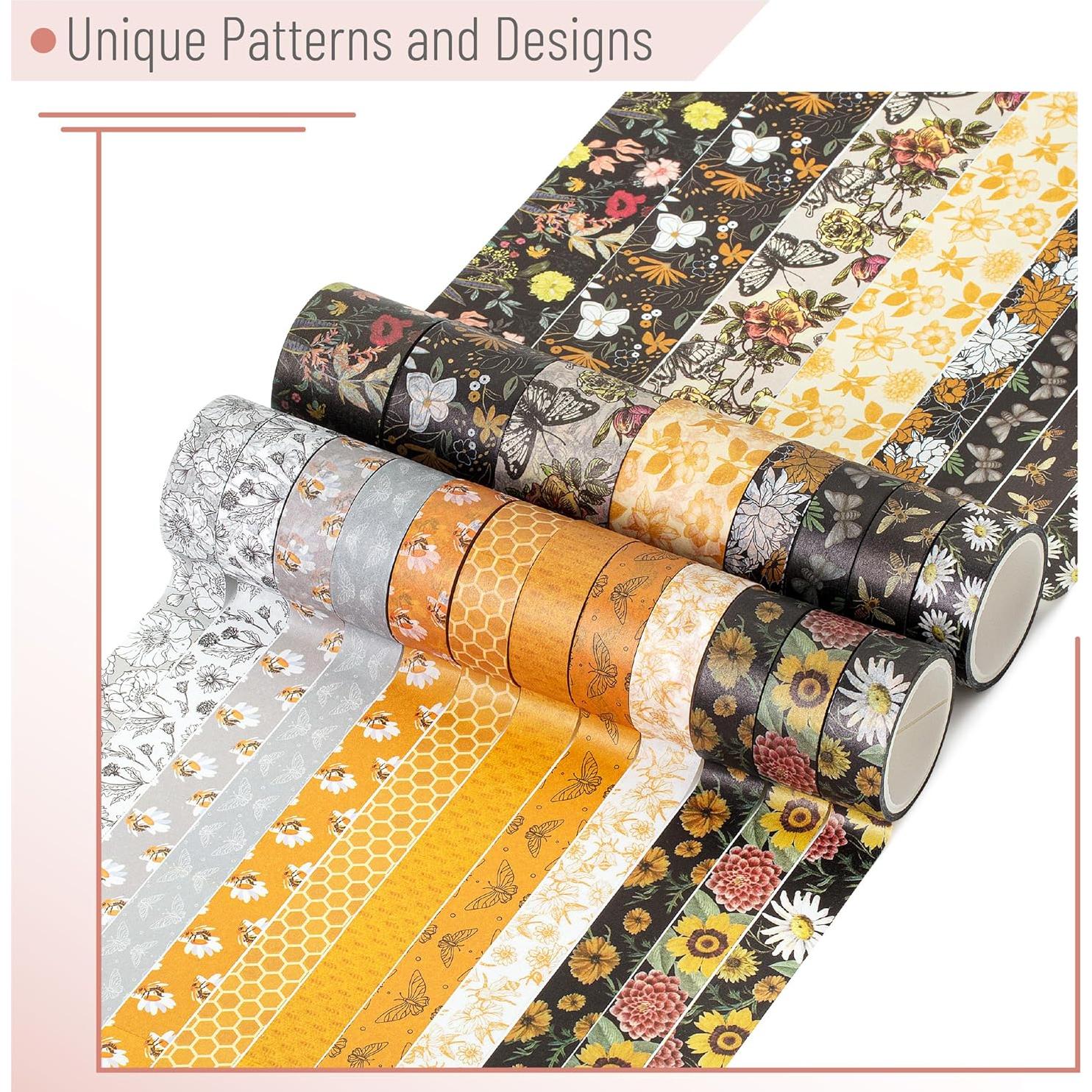 Juego de Cinta Washi Mr. Pen 20 Rollos Colmenas Doradas