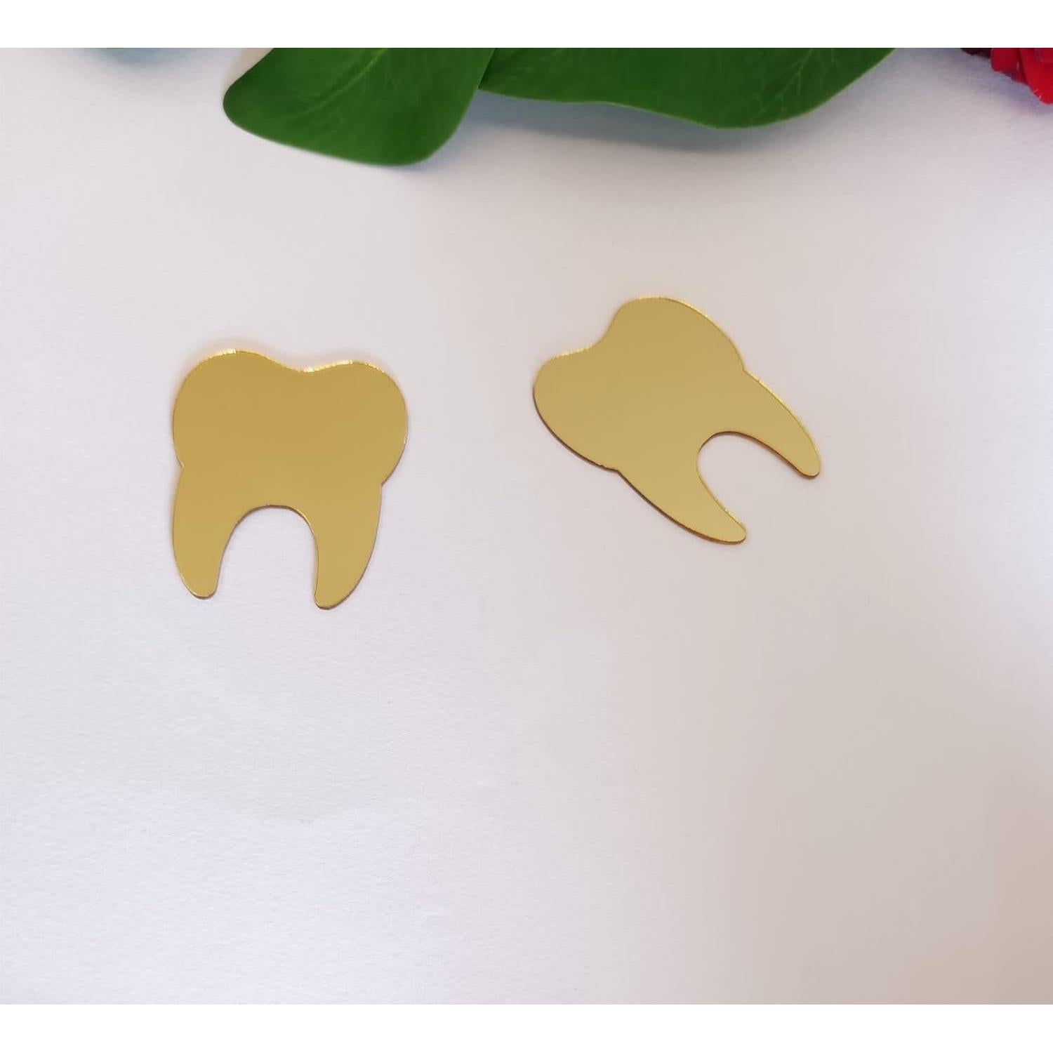 50 Calcomanías de Espejo Acrílico MEYA 5.08cm Dorado