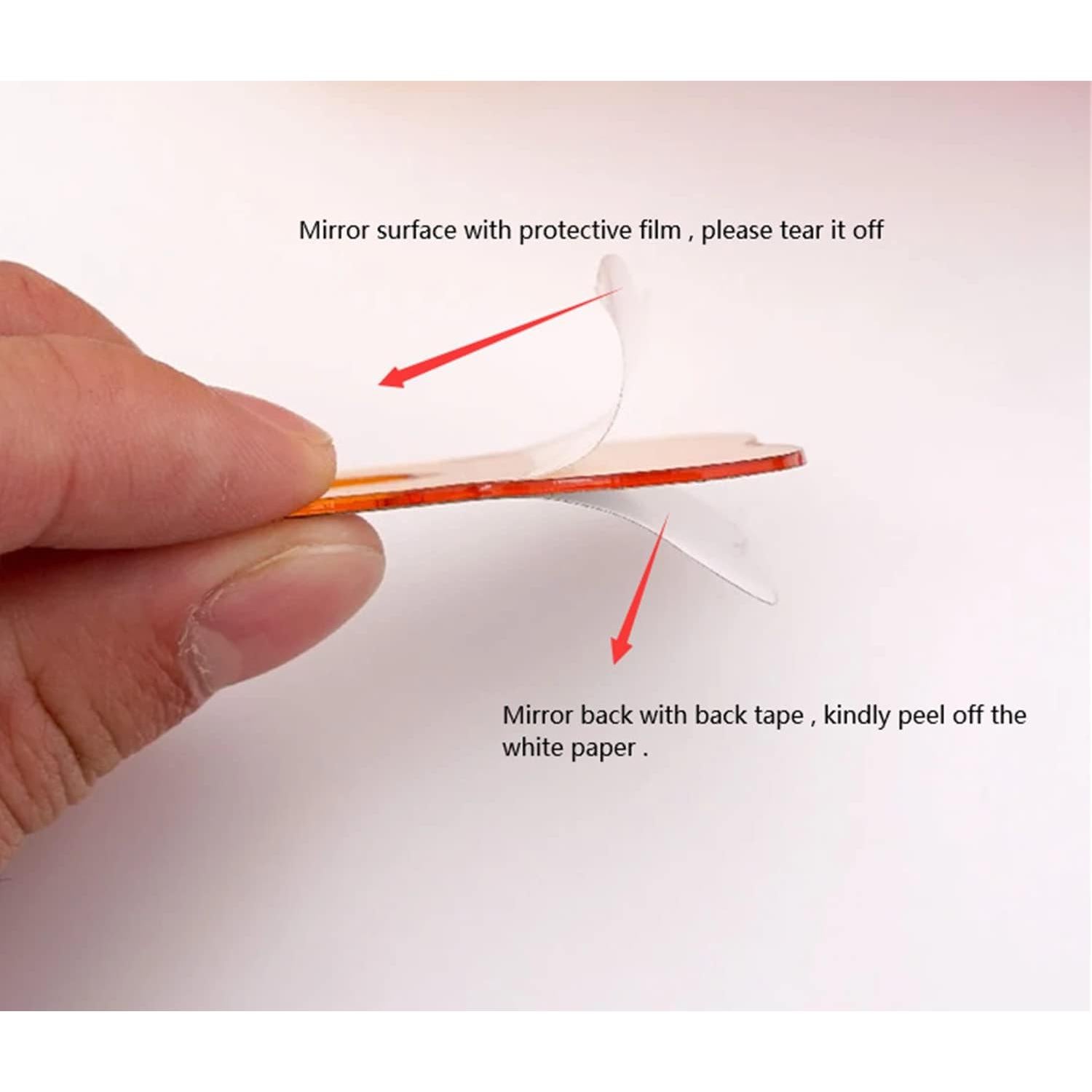 50 Calcomanías de Espejo Acrílico MEYA 5.08cm Dorado