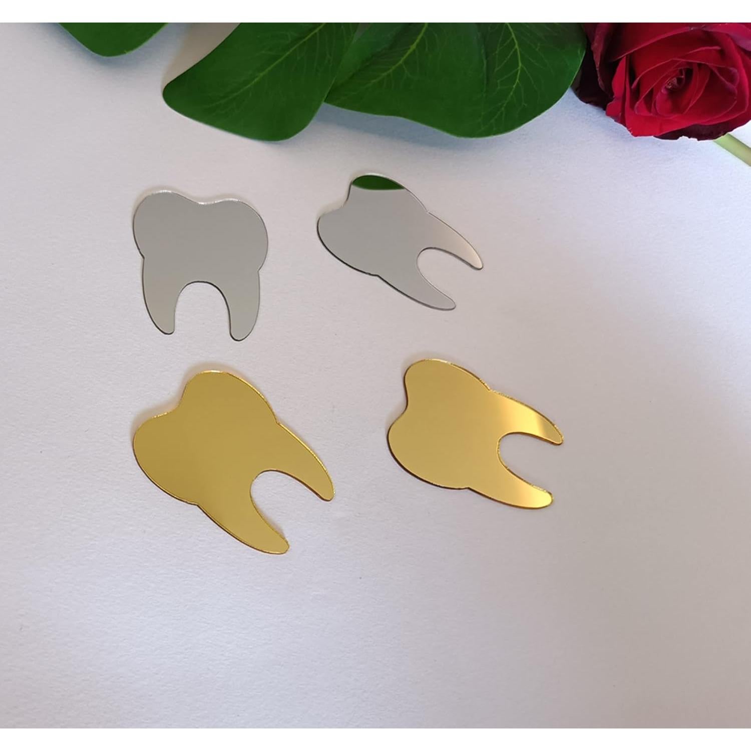 50 Calcomanías de Espejo Acrílico MEYA 5.08cm Dorado