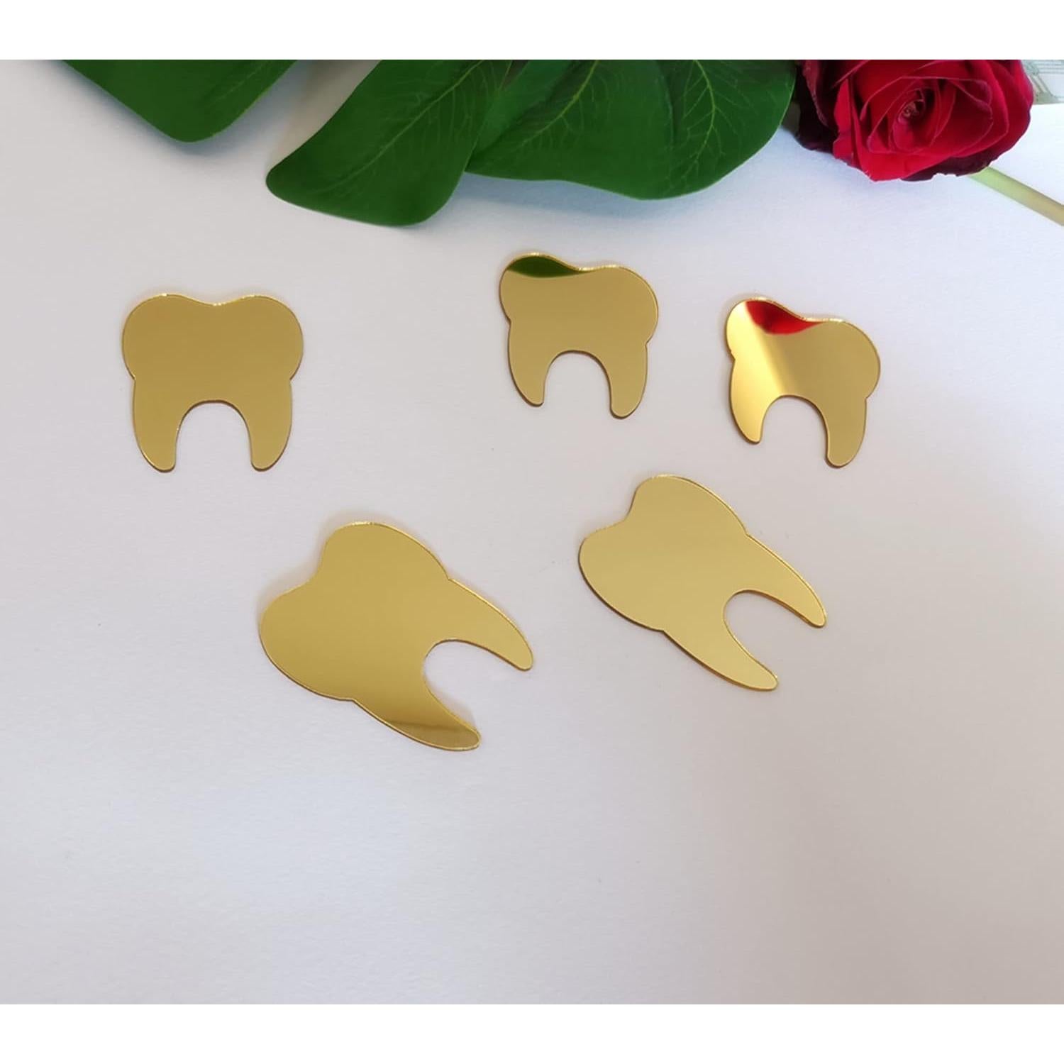 50 Calcomanías de Espejo Acrílico MEYA 5.08cm Dorado