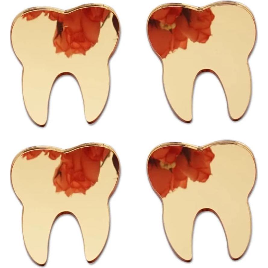 50 Calcomanías de Espejo Acrílico MEYA 5.08cm Dorado