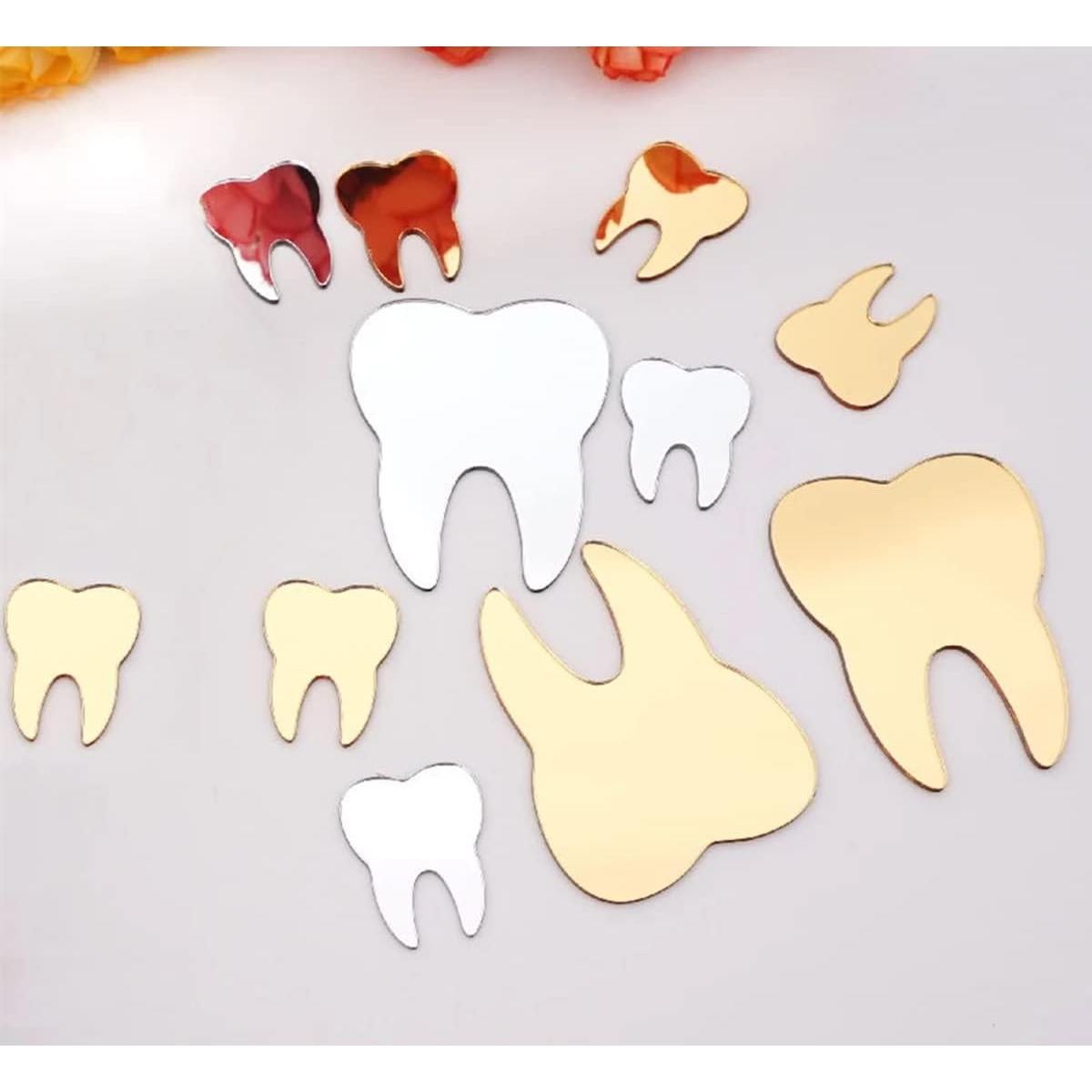 50 Calcomanías de Espejo Acrílico MEYA 5.08cm Dorado