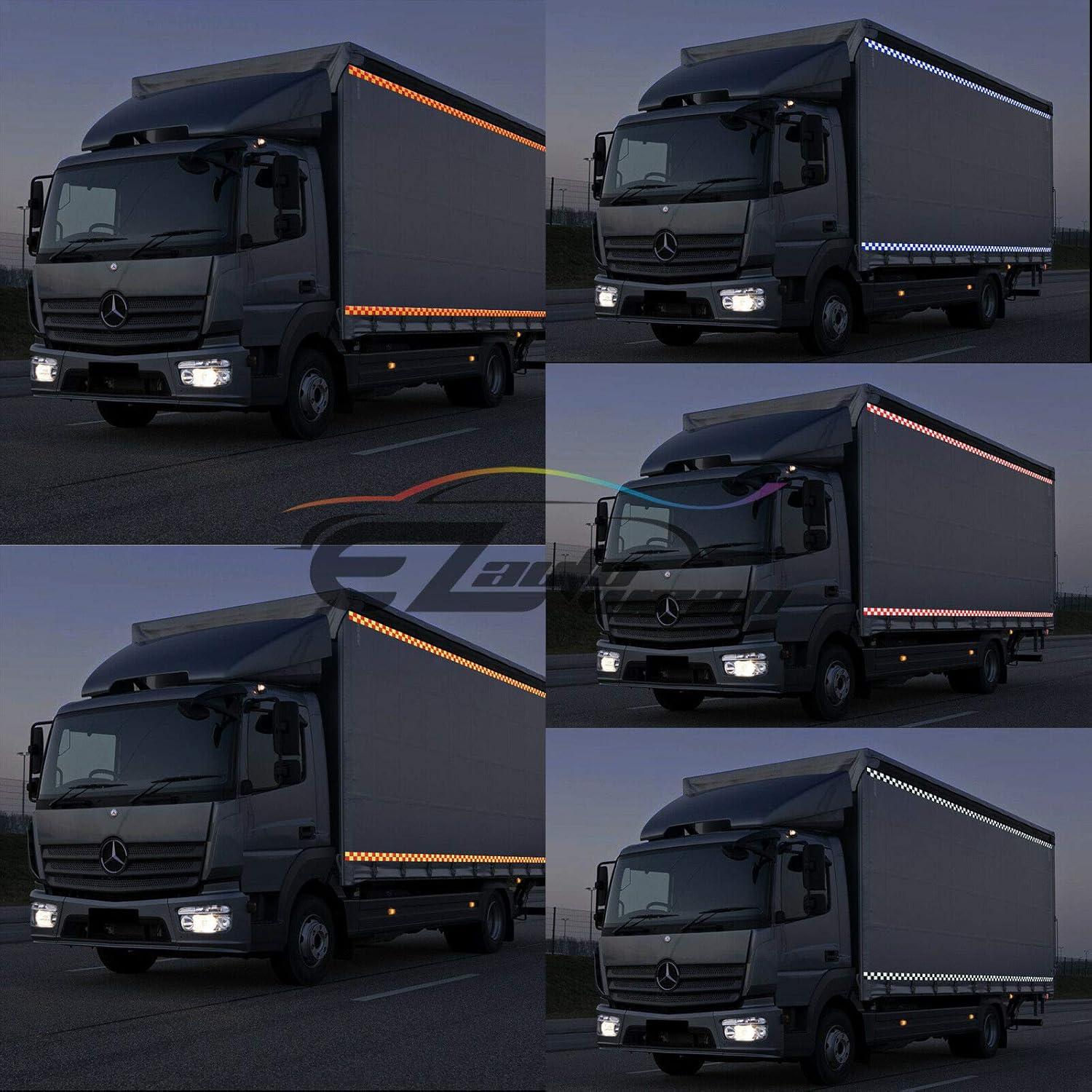 Cinta Reflectante EZAUTOWRAP 5.08 cm x 36.58 m Cuadrícula Roja Amarilla