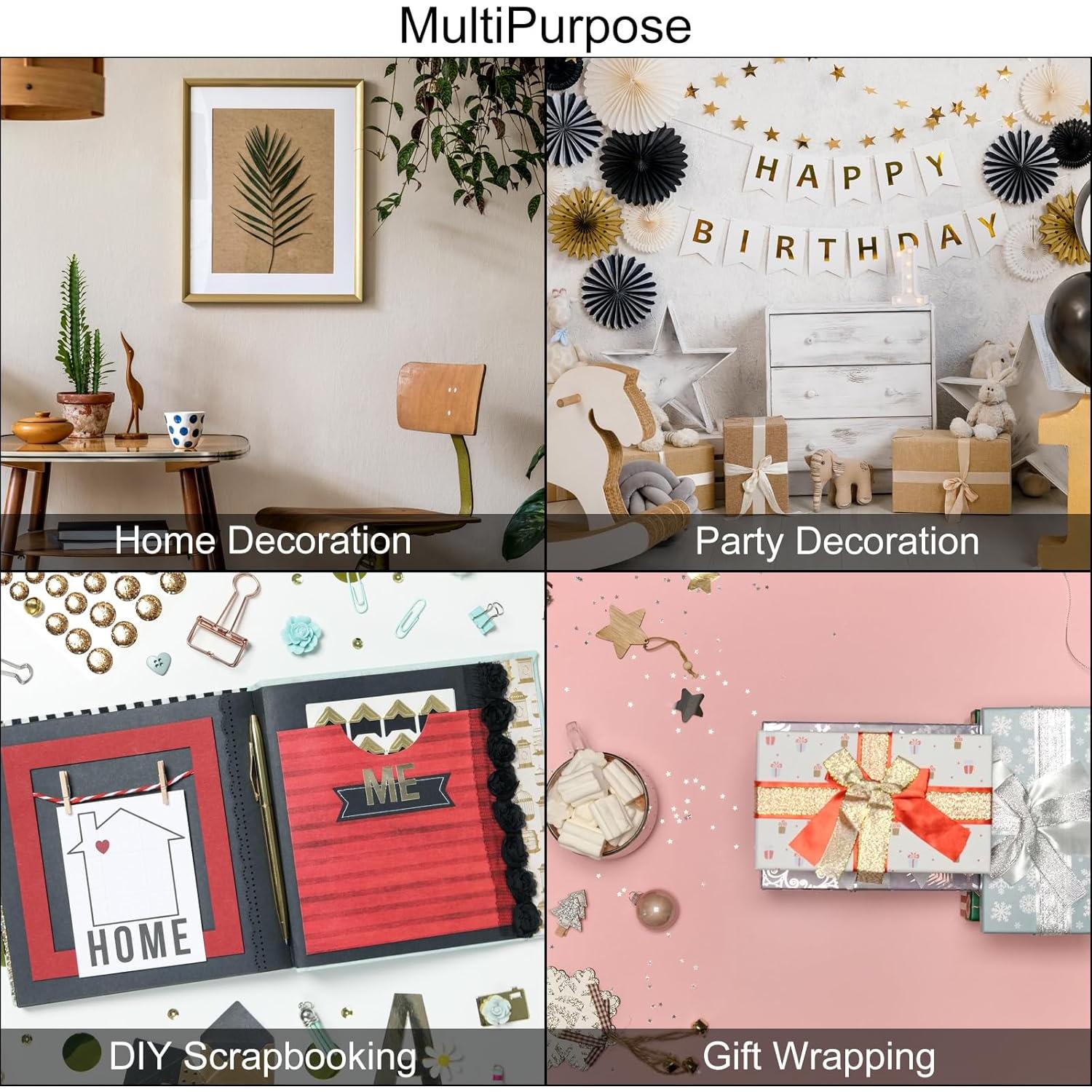 Cinta Washi Metálica Plateada MECCANIXITY 2 Pcs 15mm x 10m