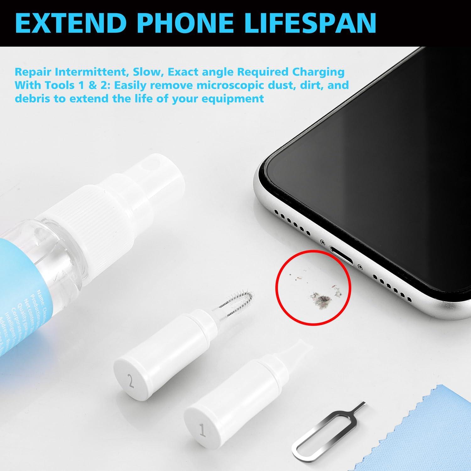 Kit de limpieza para teléfonos Ecasp, portátil y multifuncional