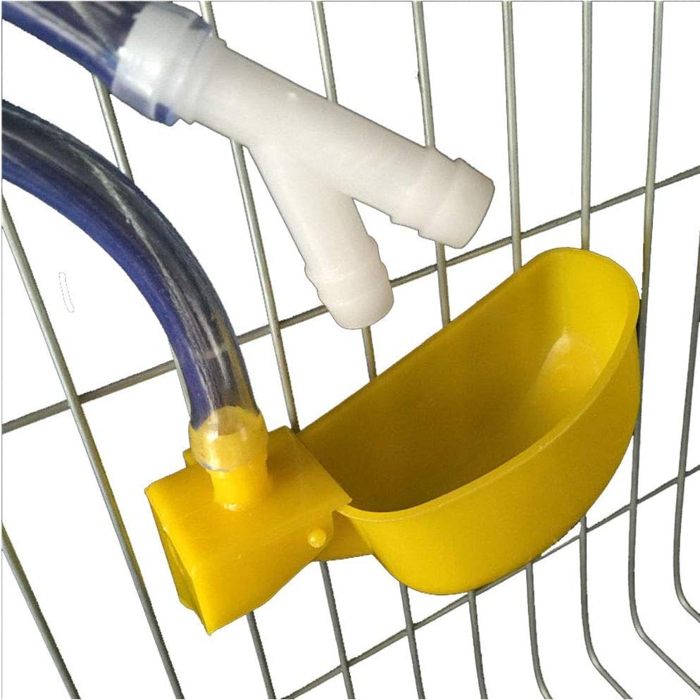 Bebedero Automático para Codornices Tbrand 10 Copas Amarillo