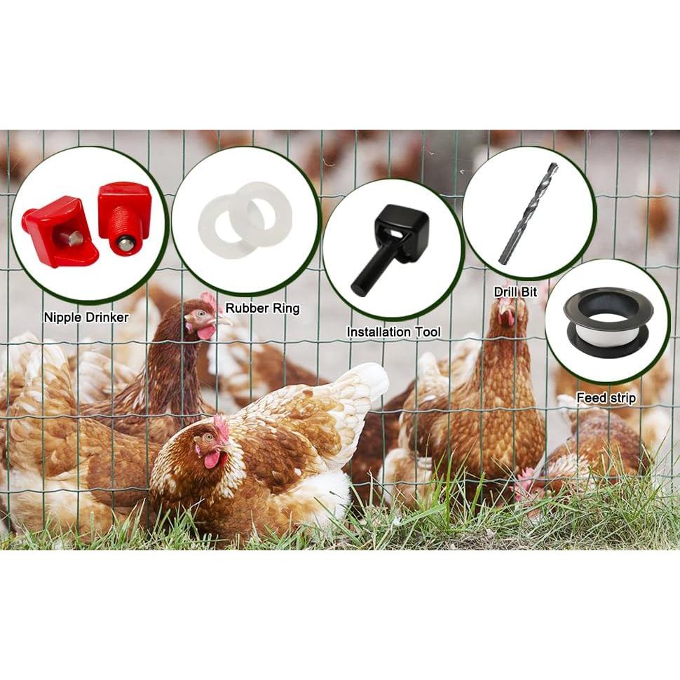 6 Piezas de Pezones Automáticos para Bebederos de Pollo Cyrading