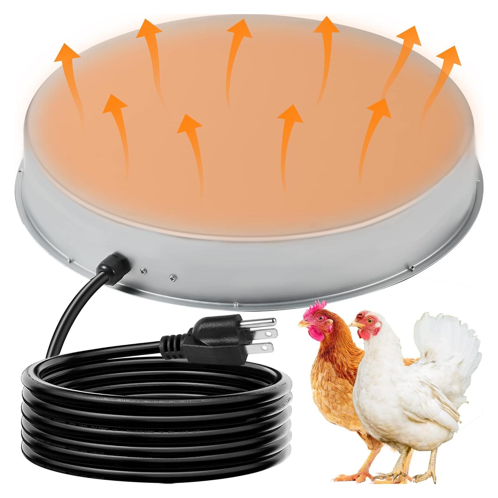Calentador de Agua para Pollos Zoblise 28 cm 125W Anticongelante