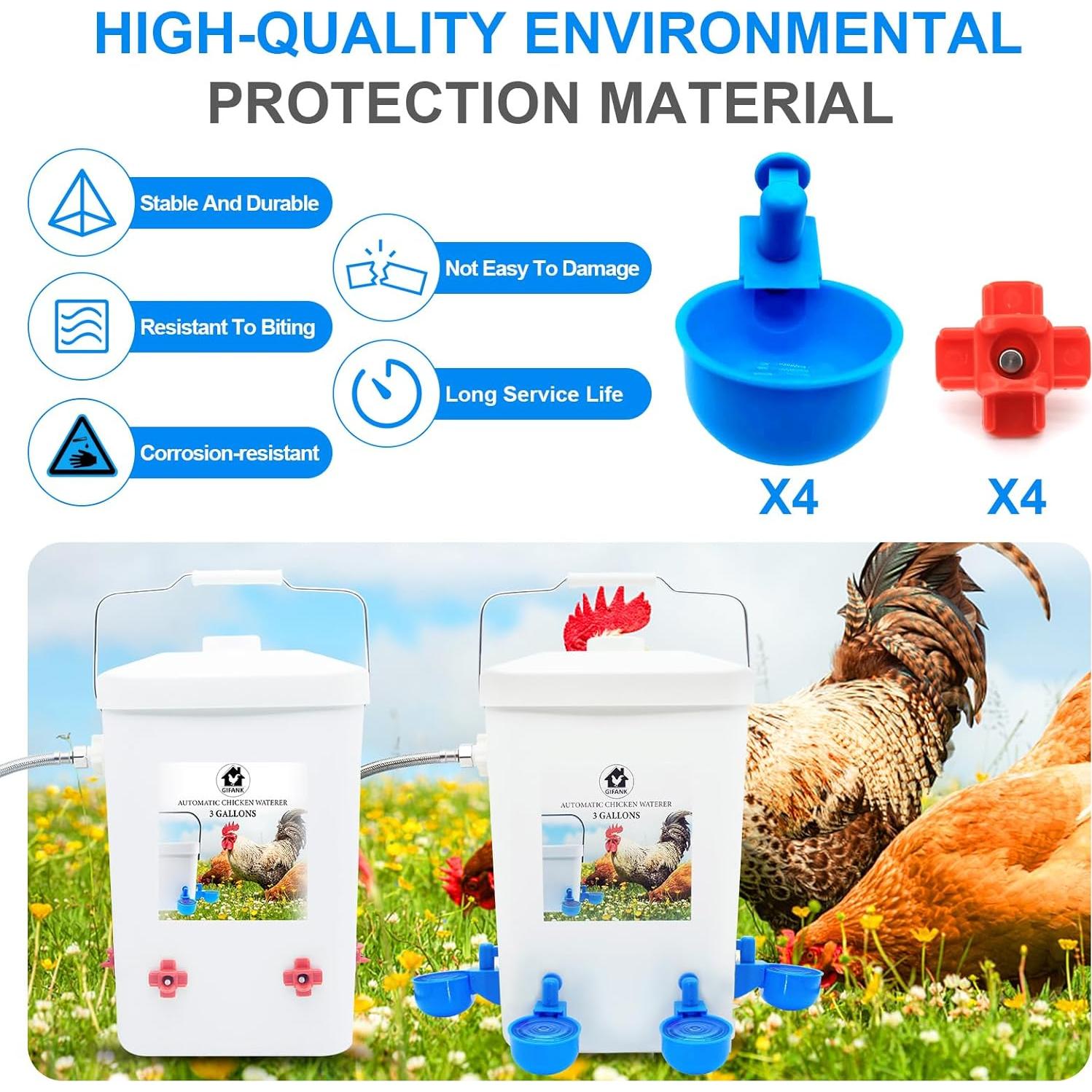 Dispensador Automático de Agua para Aves GIFANK 3 Galones