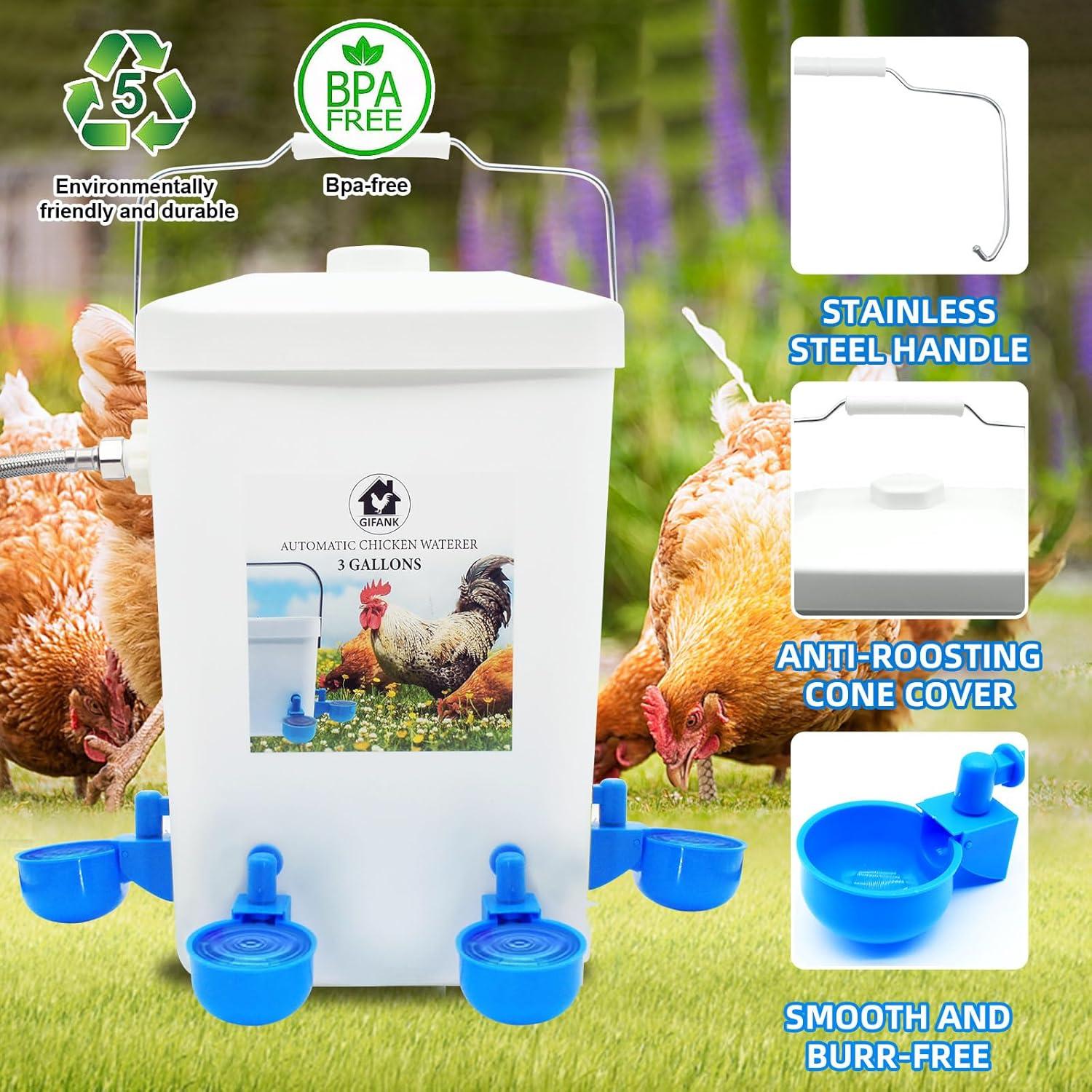 Dispensador Automático de Agua para Aves GIFANK 3 Galones