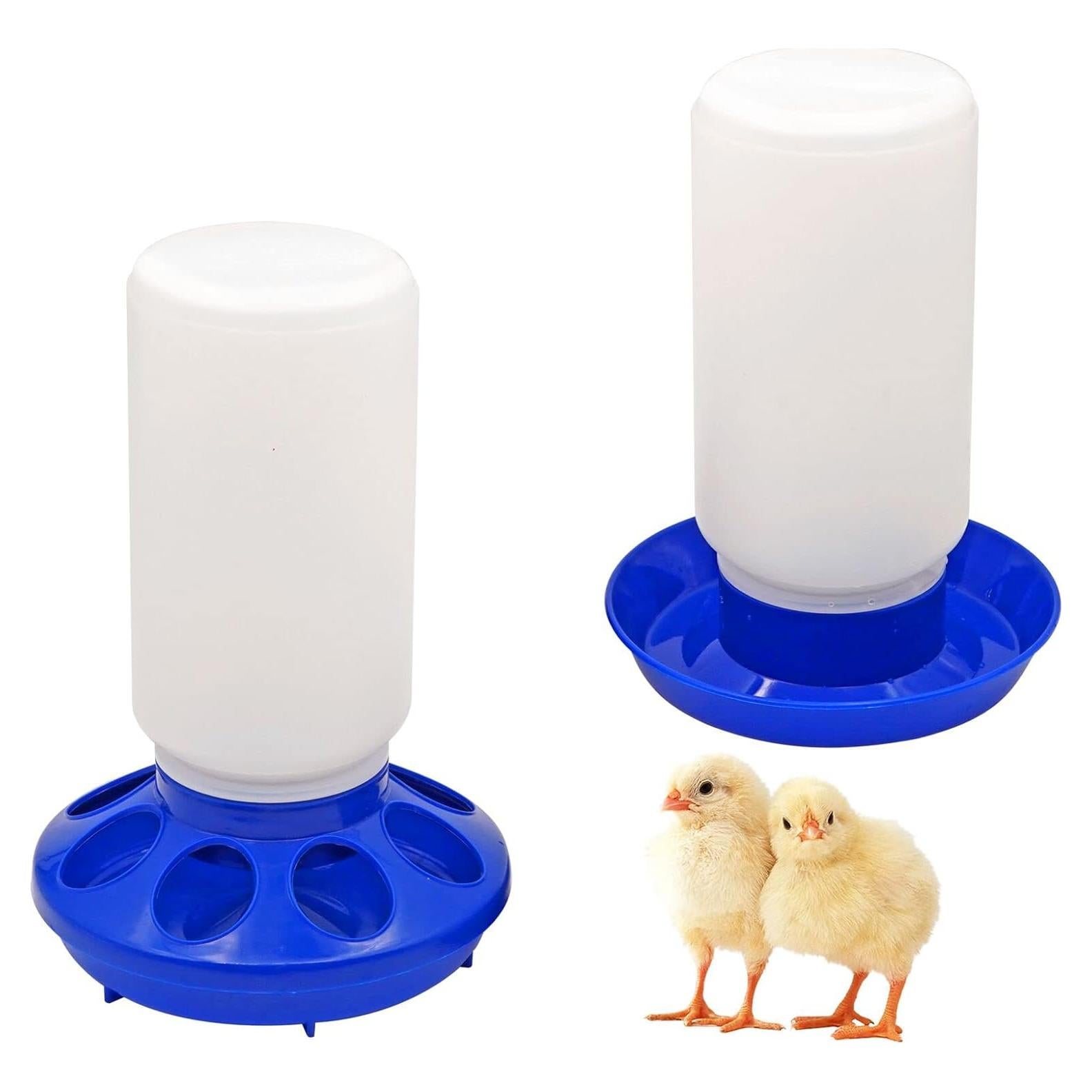 Kit de Alimentador y Bebedero Automático Oujimai para Pollos 1L