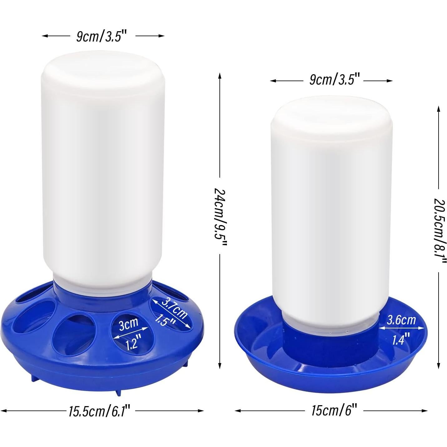 Kit de Alimentador y Bebedero Automático Oujimai para Pollos 1L