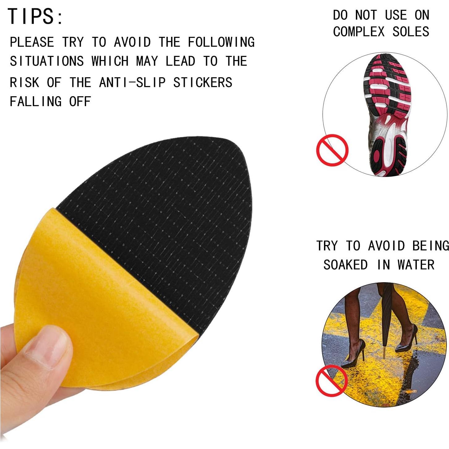 Protectores de Suela Antideslizantes Makryn - 3 Pares Negro