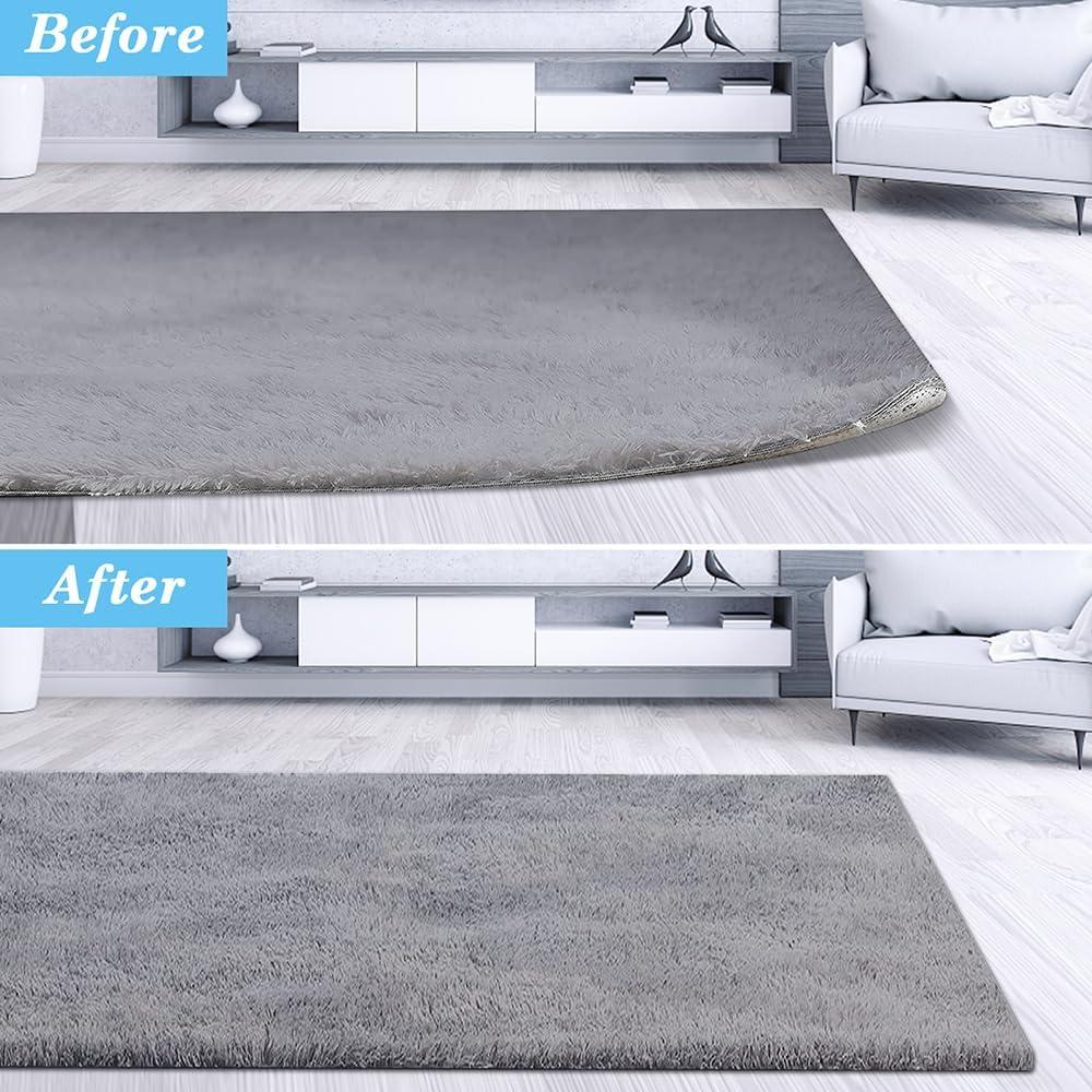 8 Piezas Detenedores de Alfombra ZC GEL Antideslizantes Negros