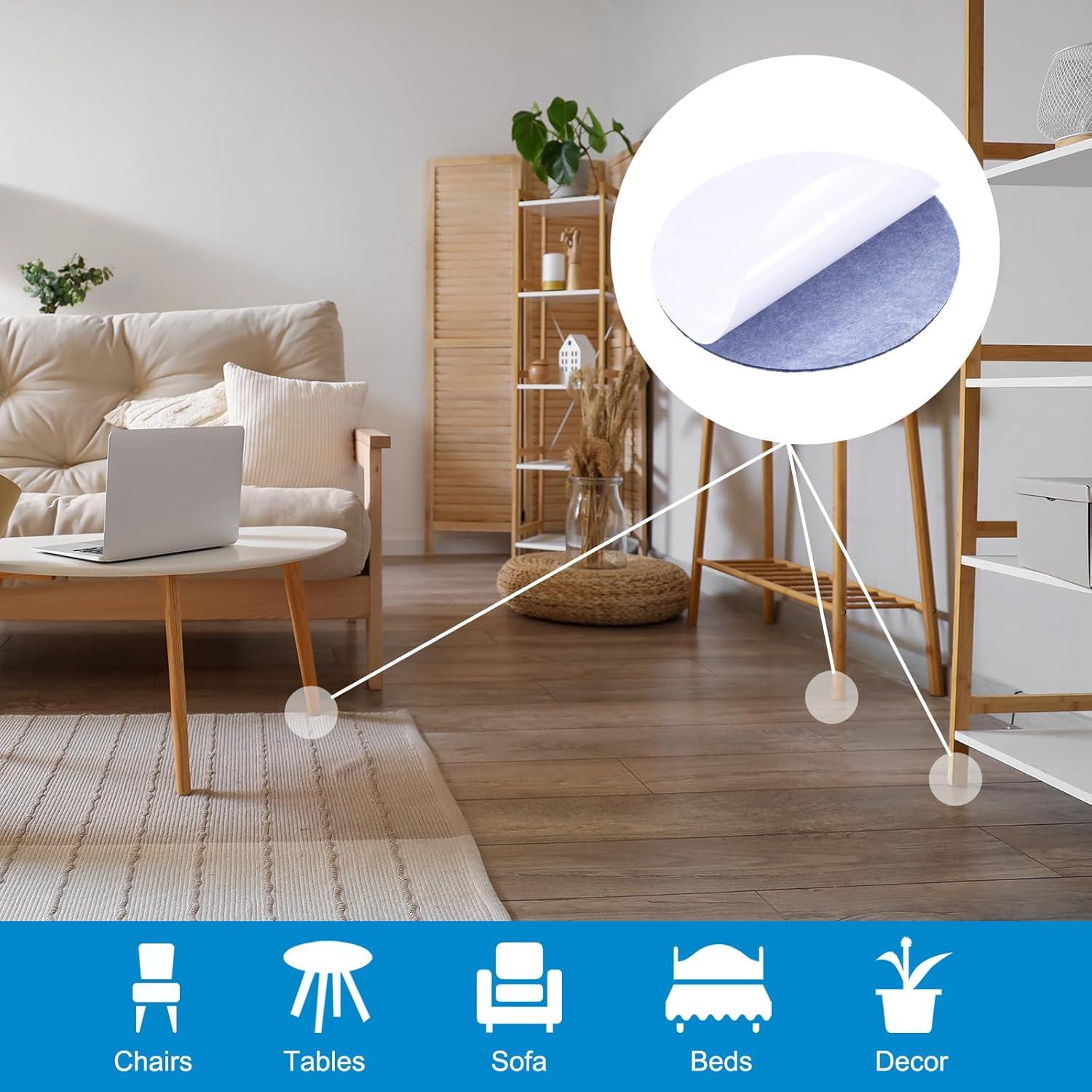 Hojas de Fieltro Antideslizantes 20.3 cm Azul uxcell - 8 Pcs