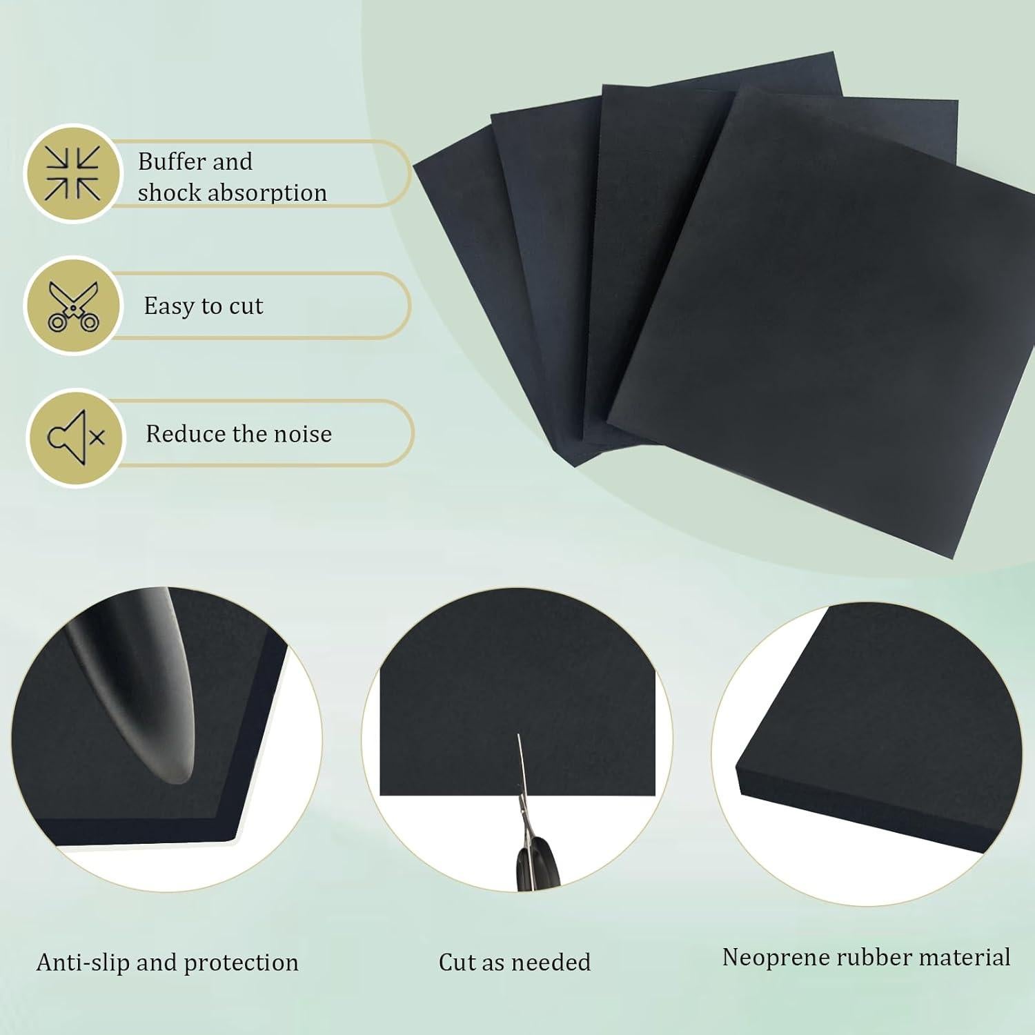 Almohadillas Antivibración ZSUCUN 4 Piezas 10.16x10.16 cm