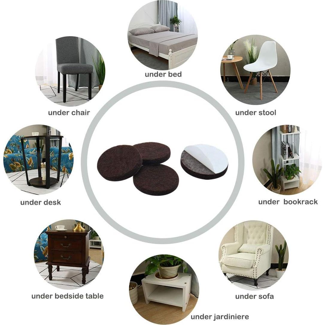 Almohadillas de Fieltro Autoadhesivas uxcell 50pcs 22x5mm