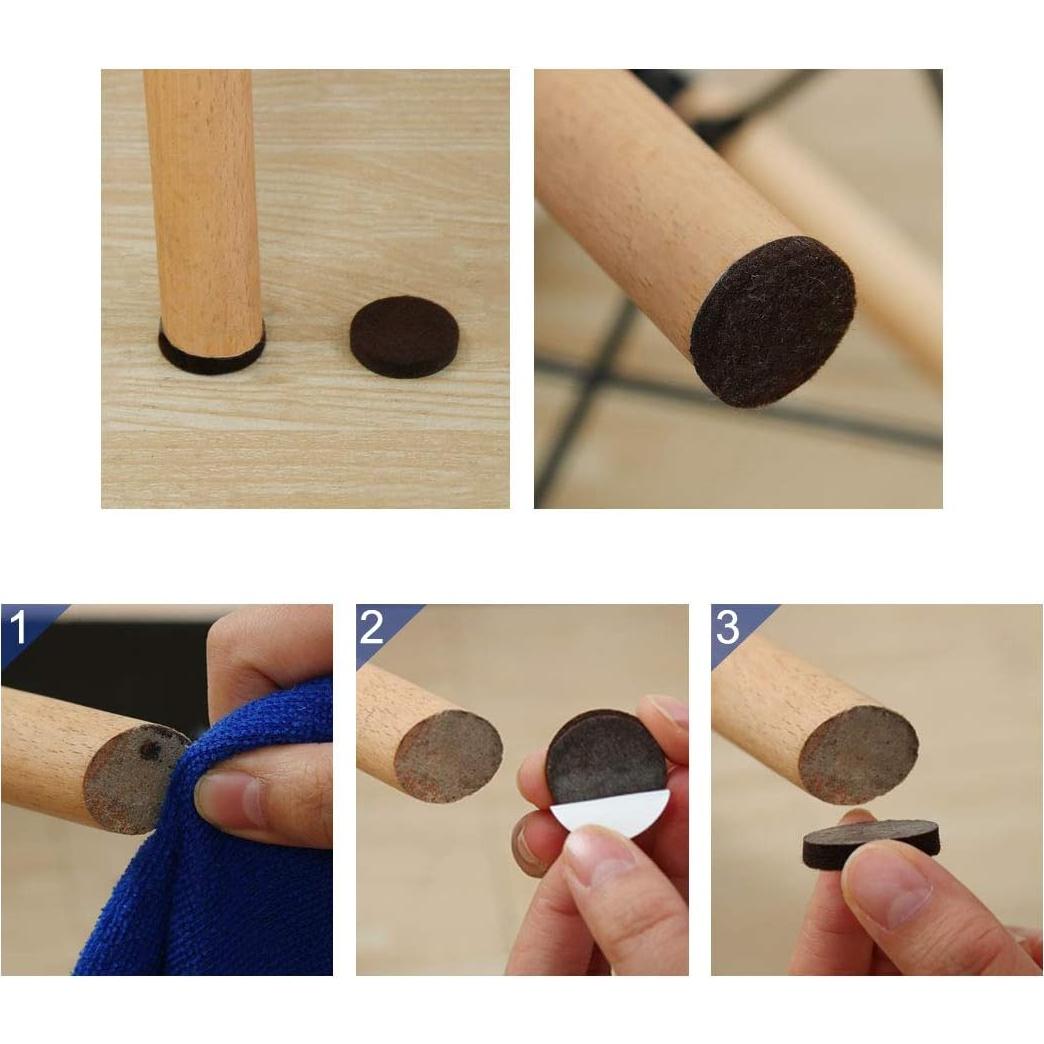 Almohadillas de Fieltro Autoadhesivas uxcell 50pcs 22x5mm