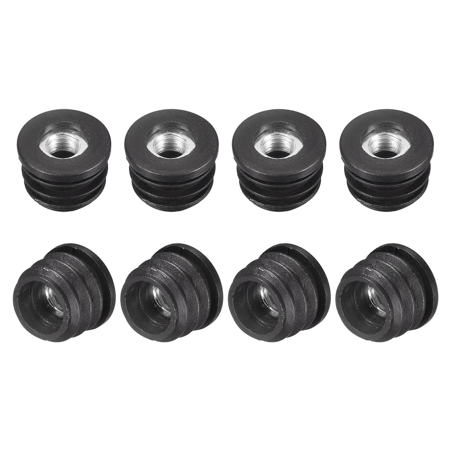 8 Piezas Inserciones de Tubo Rosado M8 uxcell para Muebles