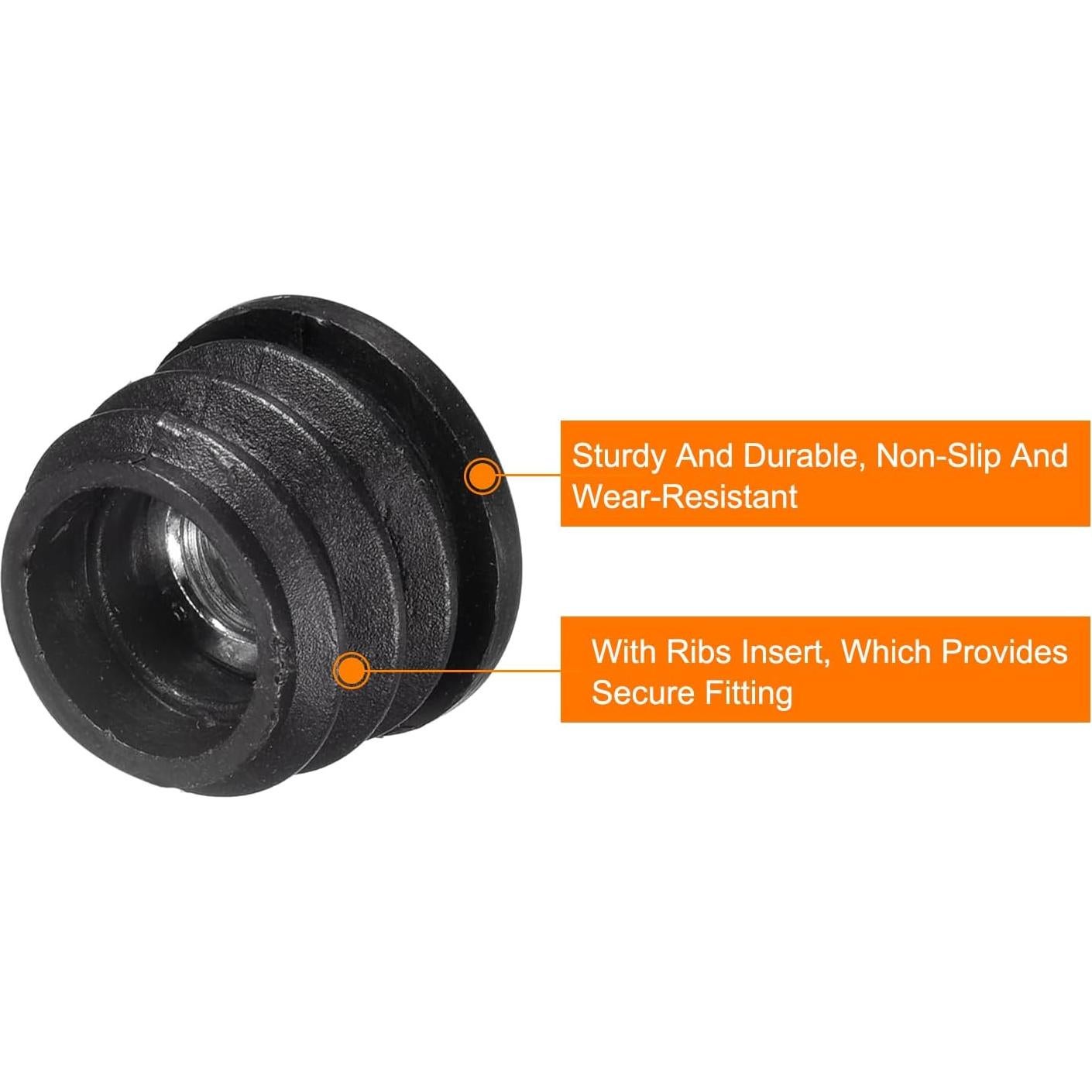 8 Piezas Inserciones de Tubo Rosado M8 uxcell para Muebles