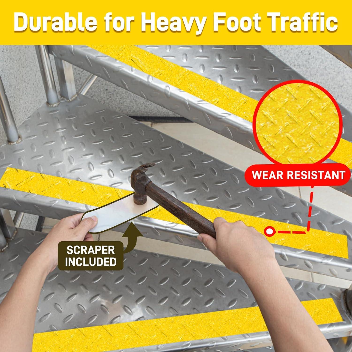 Cinta Antideslizante LifeGrip Amarilla 2.54 cm x 18.29 m