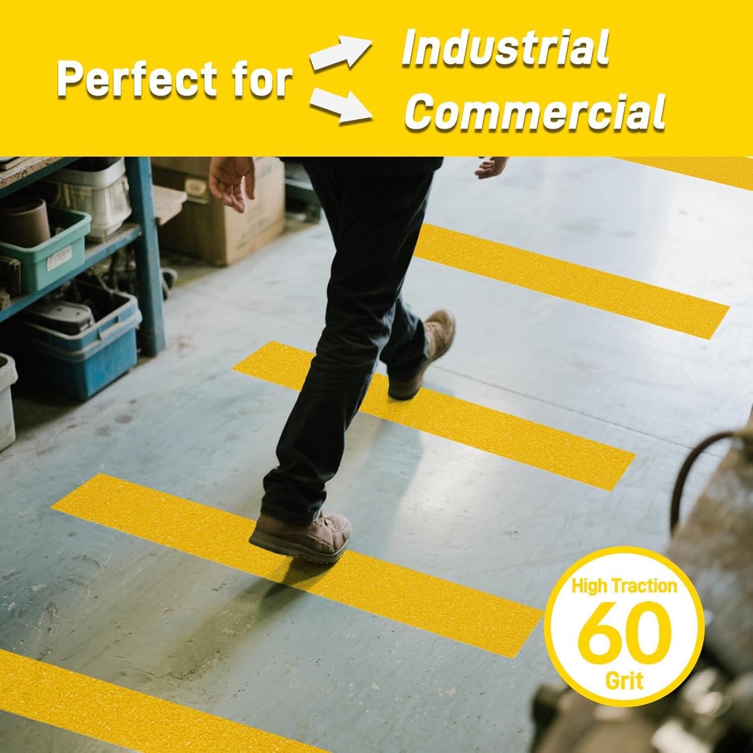 Cinta Antideslizante LifeGrip Amarilla 2.54 cm x 18.29 m