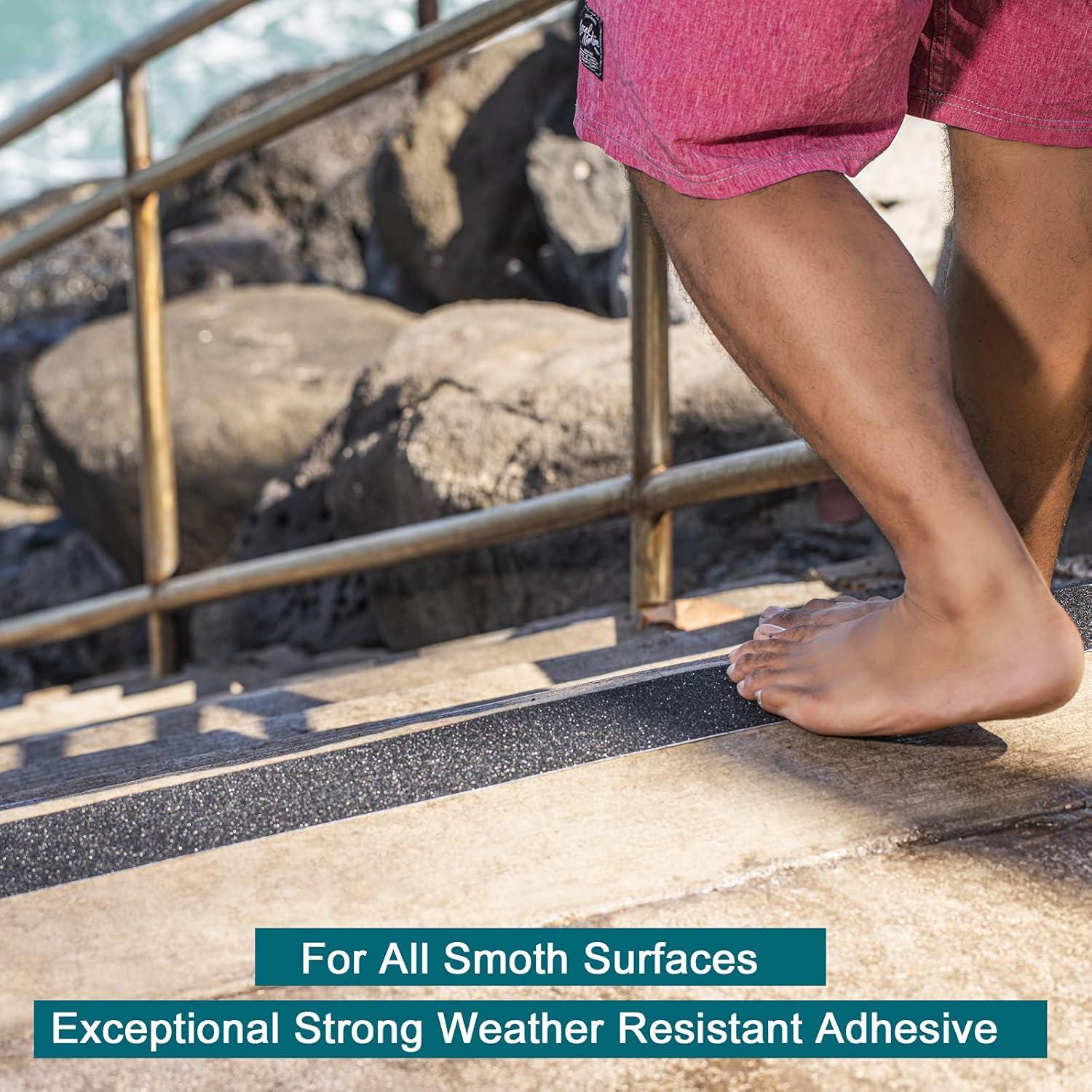 Cinta Antideslizante Leyibo 10 cm x 10.67 m con Rodillo - Negra