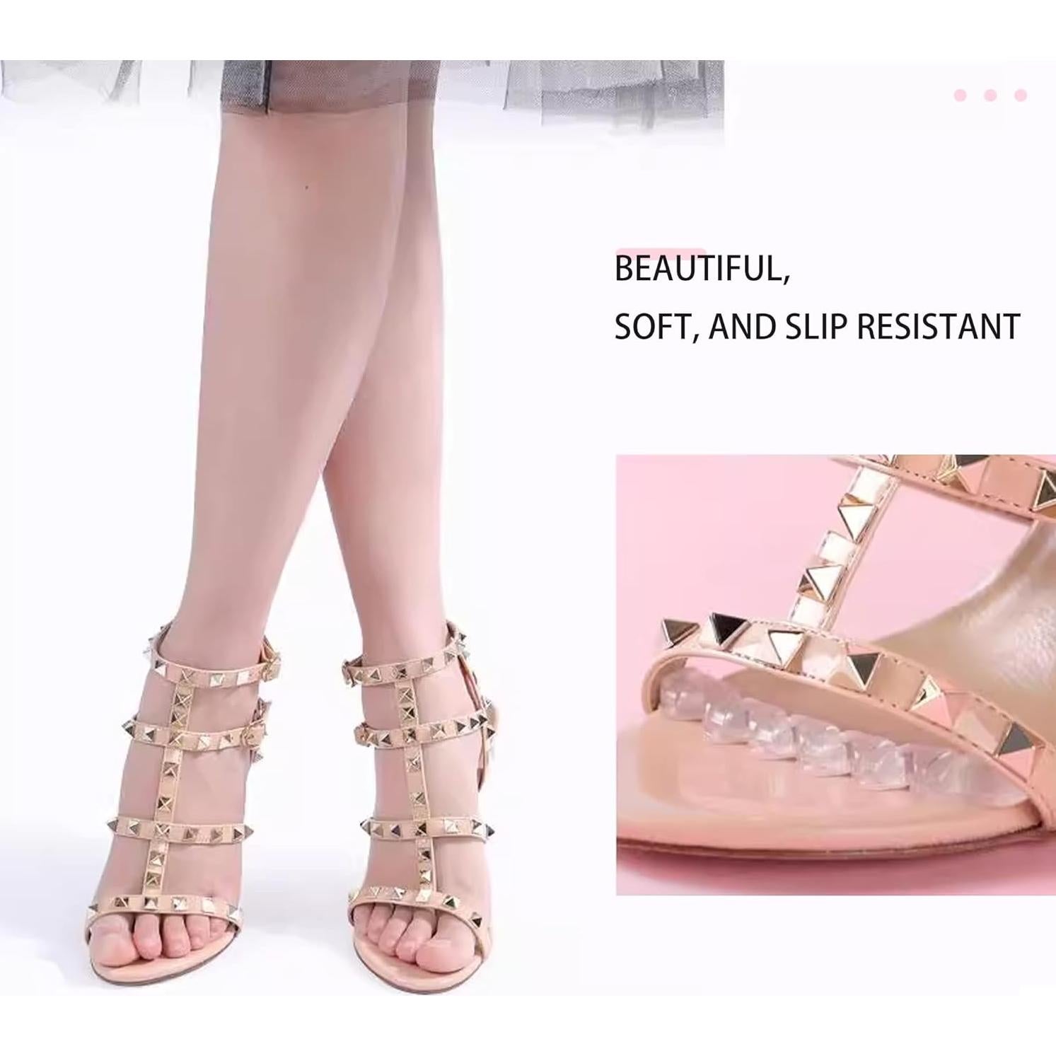 4 Pares Almohadillas de Gel Antideslizantes para Tacones JEVRKAPZ