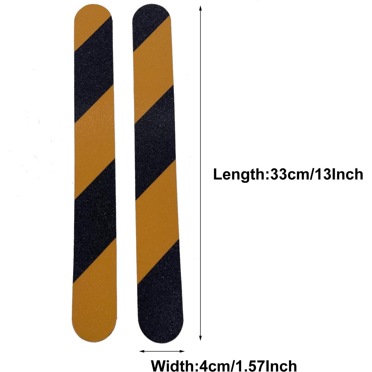 Cinta Antideslizante PVC Garerip 4cm x 33cm 12Pcs Negra Amarilla