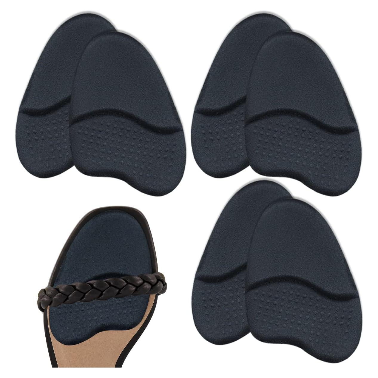 Almohadillas Metatarsales Beautulip para Mujeres - 3 Pares Negros