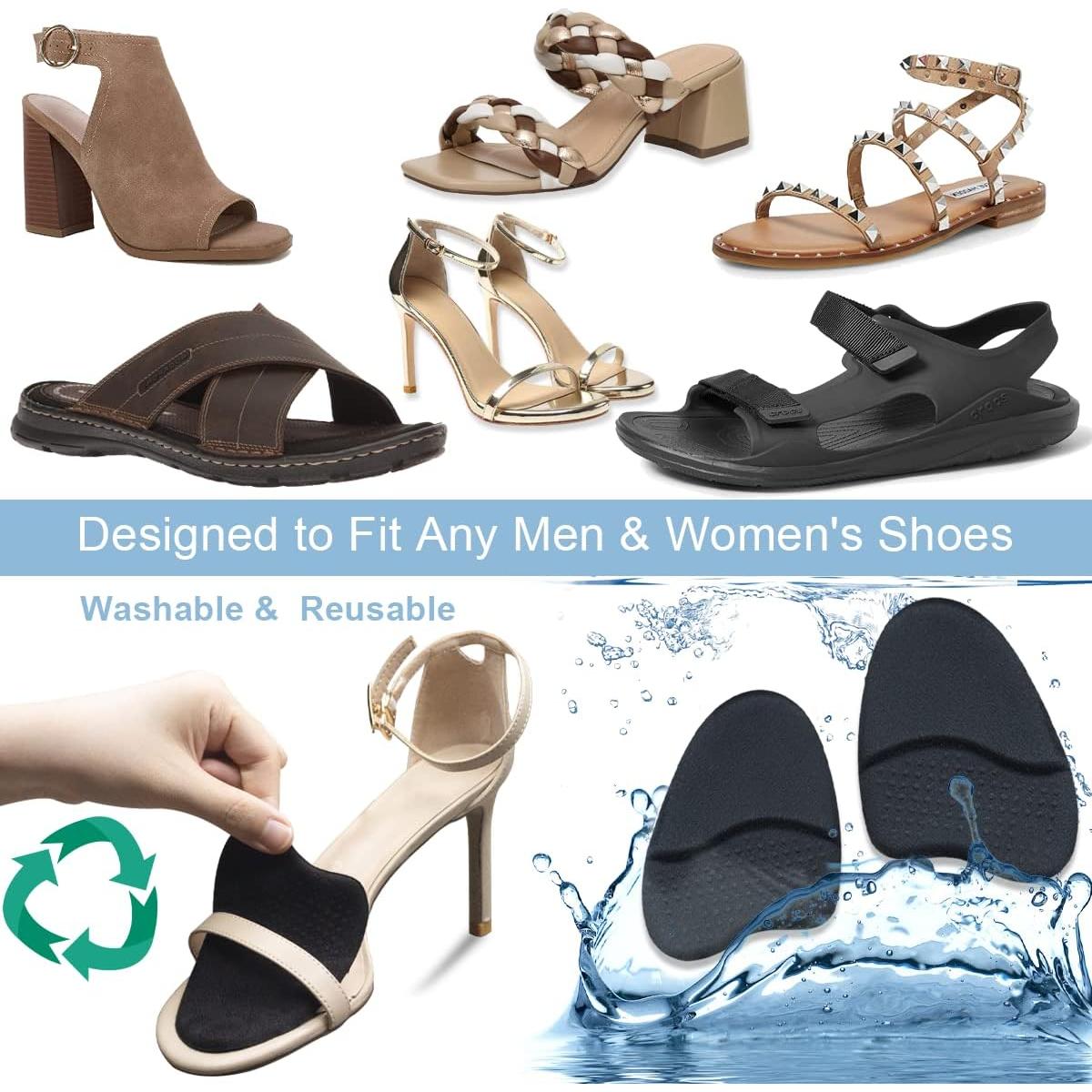 Almohadillas Metatarsales Beautulip para Mujeres - 3 Pares Negros