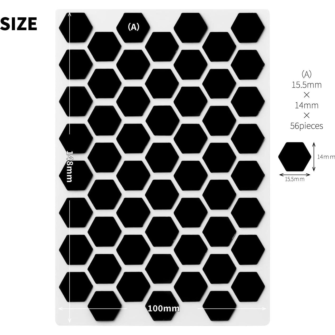 Pegatinas Antideslizantes GRIPLUS 100x148mm Negro - Reutilizables