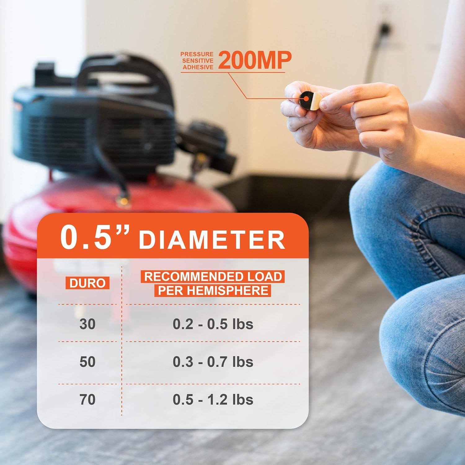 Bumper de Caucho Sorbothane 70 Duro 16 Piezas Antideslizante