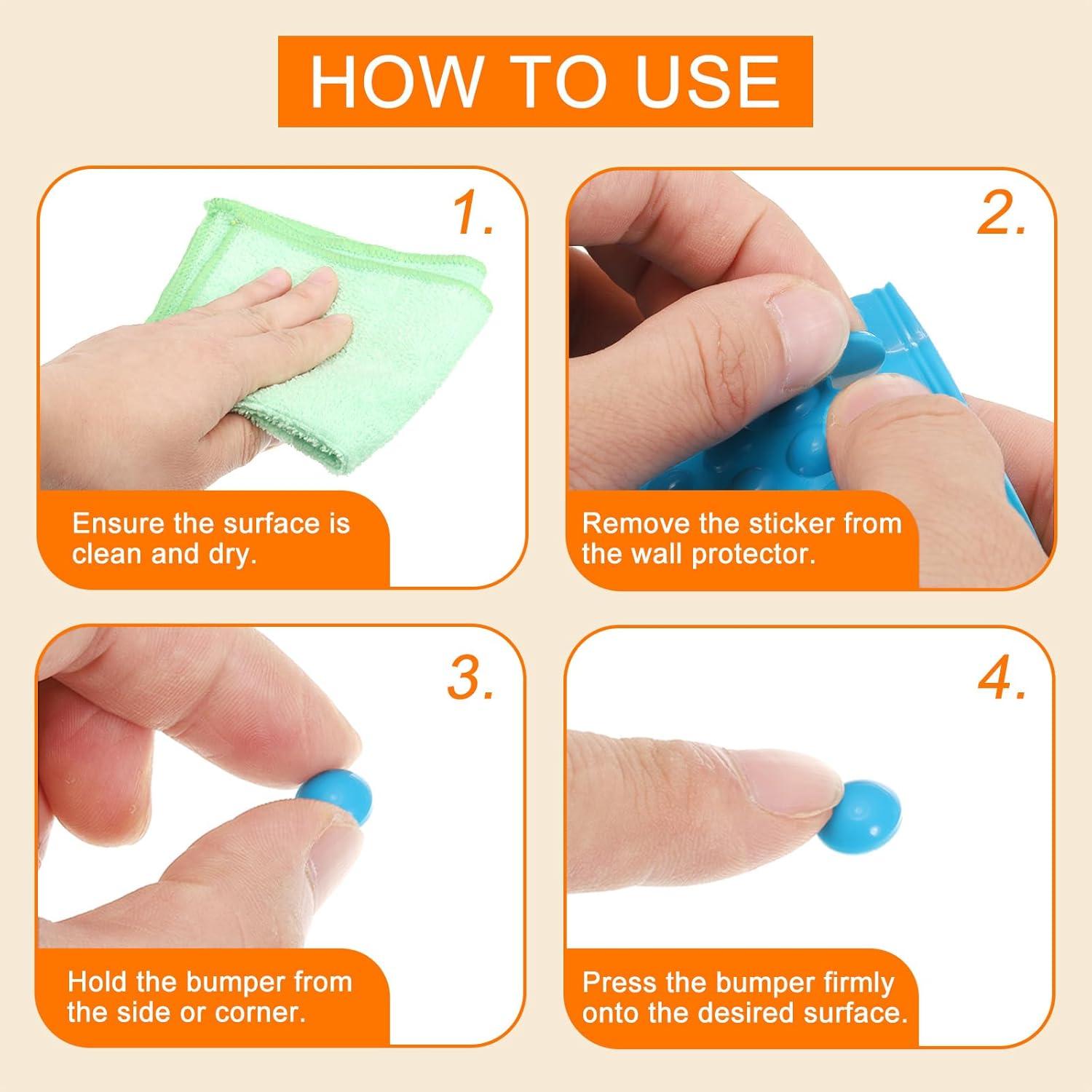 100 Topes de Puerta Adhesivos uxcell 8mm Diámetro Silicona Verde