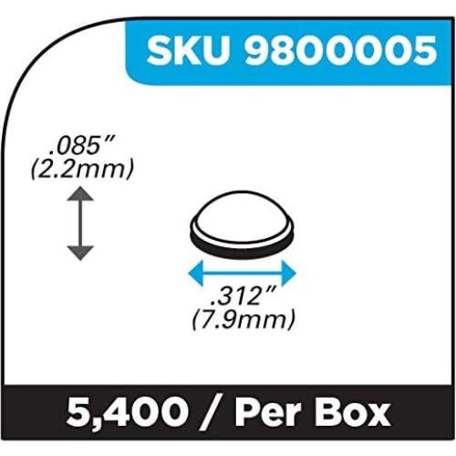 Tapones Redondos Transparentes Isolate It! 7.9mm - Paquete 75